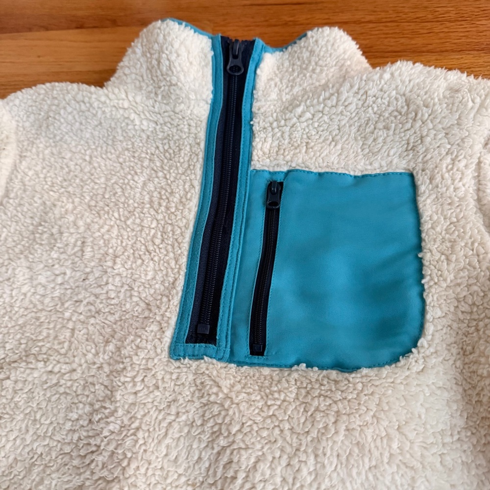 Cat & Jack Boys' Faux Shearling Quarter Zip Jacket - Picture 3 of 6